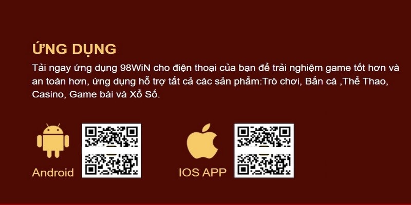 Tạo tài khoản 98WIN trên mobile cần phải tải app